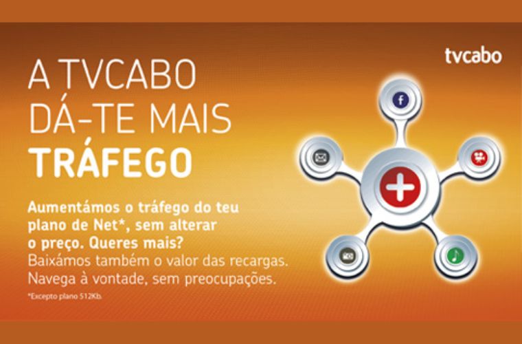 TVCABO dá ainda mais tráfego aos seus clientes pelo mesmo preço. TVCABO dá ainda mais tráfego aos seus clientes pelo mesmo preço.