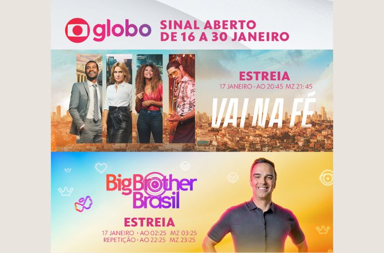Globo em Sinal aberto nos pacotes Zap
