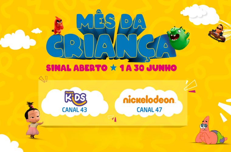Nickelodeon e Panda Kids em Sinal aberto nos pacotes Zap Nickelodeon e Panda Kids em Sinal aberto nos pacotes Zap